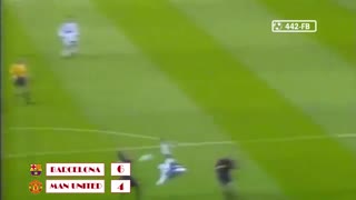 همه گل‌های دیدار دو تیم منچستر یونایتد و بارسلونا