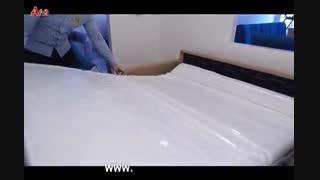 کاناپه مبل تختخواب شو (تخت شو)دو نفره با نشیمن دو نفره مدل   un22 آرا سوفا