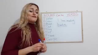 بیشتر اسم های انگلیسی میتوانند فعل هم باشند