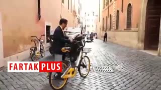 گزارش موبایلی معصومی‌نژاد از دوچرخه‌های بدون زین در رم