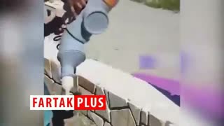 فیلم فرآیند جالب پر کردن درزها و بندکشی به کمک فشار باد