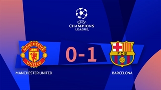 خلاصۀ دیدار منچستر یونایتد 0_1 بارسلونا (مرحلۀ یک‌چهارم نهایی لیگ قهرمانان اروپا)