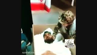 فرزند کوچک شهید حمید رضا اسد اللهی_بابا جون من مواظب احمد و مامانم هستما