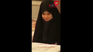 گریه دختر شهید مدافع حرم بر سر پیکر پدر شهیدش...