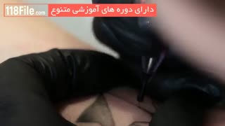 آموزش تاتو روی بدن - سایه زدن رنگی