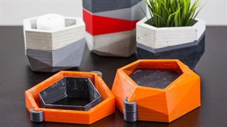 ساخت گلدان سیمانی هندسی با استفاده از پرینتر 3 بعدی