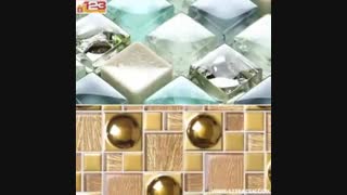 کاشی شیشه ای بین کابینت