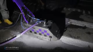 پاک کردن خطوط ترافیکی با واترجت صنعتی فوق فشار قوی