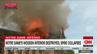 کلیسای نوتردام در آتش سوخت