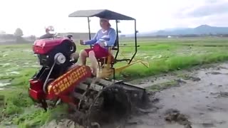 نو آوری در آماده کردن شالیزار با تیلر