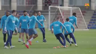 آخرین تمرین بارسلونا پیش از دیدار با رئال سوسیداد