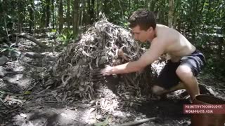 آموزش تهیه زغال کبابی در جنگل