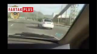 تعقیب و گریز خطرناک پلیس با پراید دزدی در خیابان دماوند