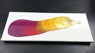 Acrylic pour Painting - Swirl technique with five colors