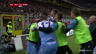 خلاصه دیدار آث‌میلان 0_1 لاتزیو ( دیدار برگشت نیمه نهایی جام حذفی ایتالیا)