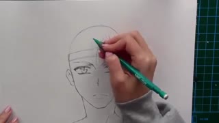 آموزش نقاشی پسر انیمه ای تمام رخ