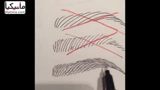 آموزش خط کشی برای میکروبلیدینگ ابرو - 09120660447