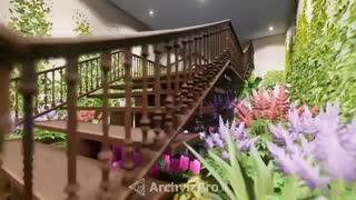 انیمیشن معماری، لومیون - فضا سازی ورودی آرایشگاه - آرک ویز پرو