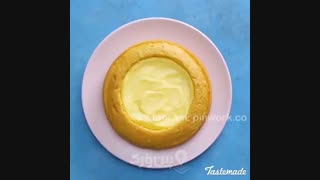 پر کردن کیک با کرم و شکلات