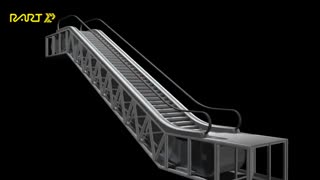 انیمیشن نحوه کار پله برقی و قطعات مختلف آن