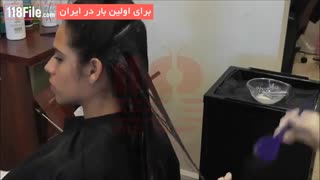 صاف کردن مو های فر در 15 دقیقه