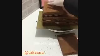 تزیین کیک ب شکل سبد میوه