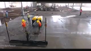 ویدیوی اجرای کفپوش بتنی لیزری و مراحل مختلف آن
