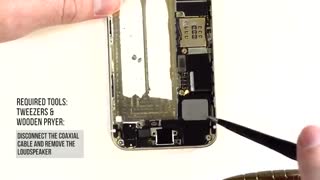 آموزش تعویض فلت آنتن آیفون 5 اس - تعمیرات 118