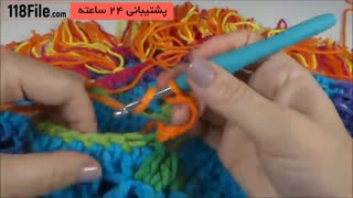 بافت پانچو های رنگارنگ زیبا برای بانوان