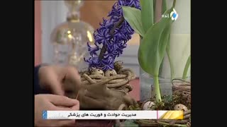 روش تزئین گل لاله و گل سنبل