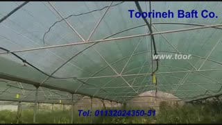 توری شید گلخانه شرکت تورینه بافت