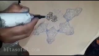 سیاه قلم روی سفال