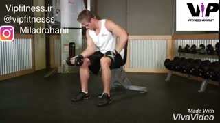 مچ با دمبل نشسته تک دست