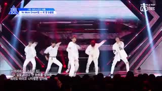 اجرای no more dream از گروه bts در برنامه produce x 101