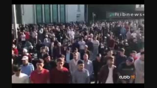 نماز عید سعید فطر در مسجد جامع مسکو با حضور صدها هزار مسلمان پایتخت روسیه