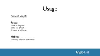 Simple Present and Present Continuous
