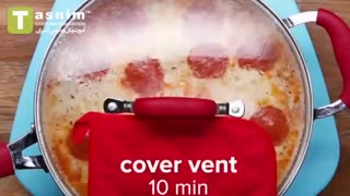 پخت پیتزا در بیست دقیقه | فیلم آشپزی