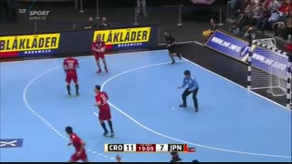 دیدار تیم های هندبال کرواسی و ژاپن در قهرمانی مردان جهان2019