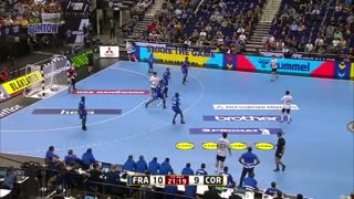 دیدار تیم های هندبال فرانسه و کره در قهرمانی مردان جهان2019