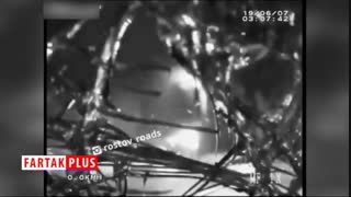 لحظه سقوط درخت روی ماشین پلیس