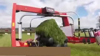 نحوه بسته بندی علوفه با دستگاه