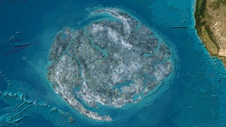 جزیره‌ای از زباله، وسط اقیانوس آرام