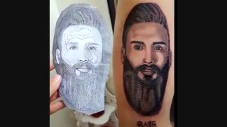 آموزش تاتو بدن، نمونه کار هنرجو در دوره های آموزشی