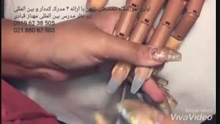 آموزش کاشت ناخن - گلدانی