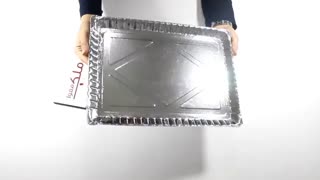 سینی مقوایی 27*37 نقره ای