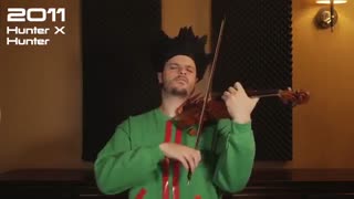 سیر تکاملی تغییرات آهنگ ها و اپنینگ های انیمه‌ای از سال ۱۹۶۳ تا ۲۰۱۶ به صورت کاور ویولن و کاسپلی