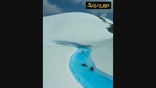 قایق سواری در برف