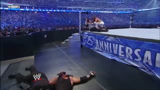 مسابقه کشتی کج آندرتیکر درمقابل شاون مایکلز در پی پر ویوی رسلمنیا 25