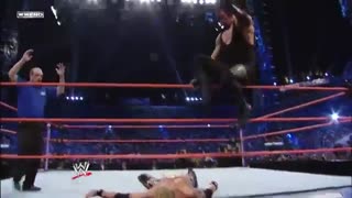 مسابقه کشتی کج آندرتیکر درمقابل ادج در پی پر ویوی رسلمنیا 24