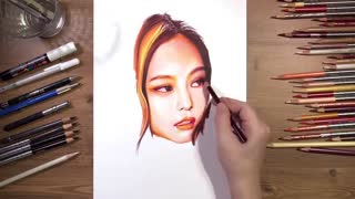 نقاشی جنی عضو BLACKPINK